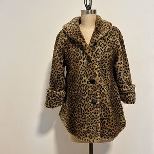 Vintage leopard coat XS made in the USA